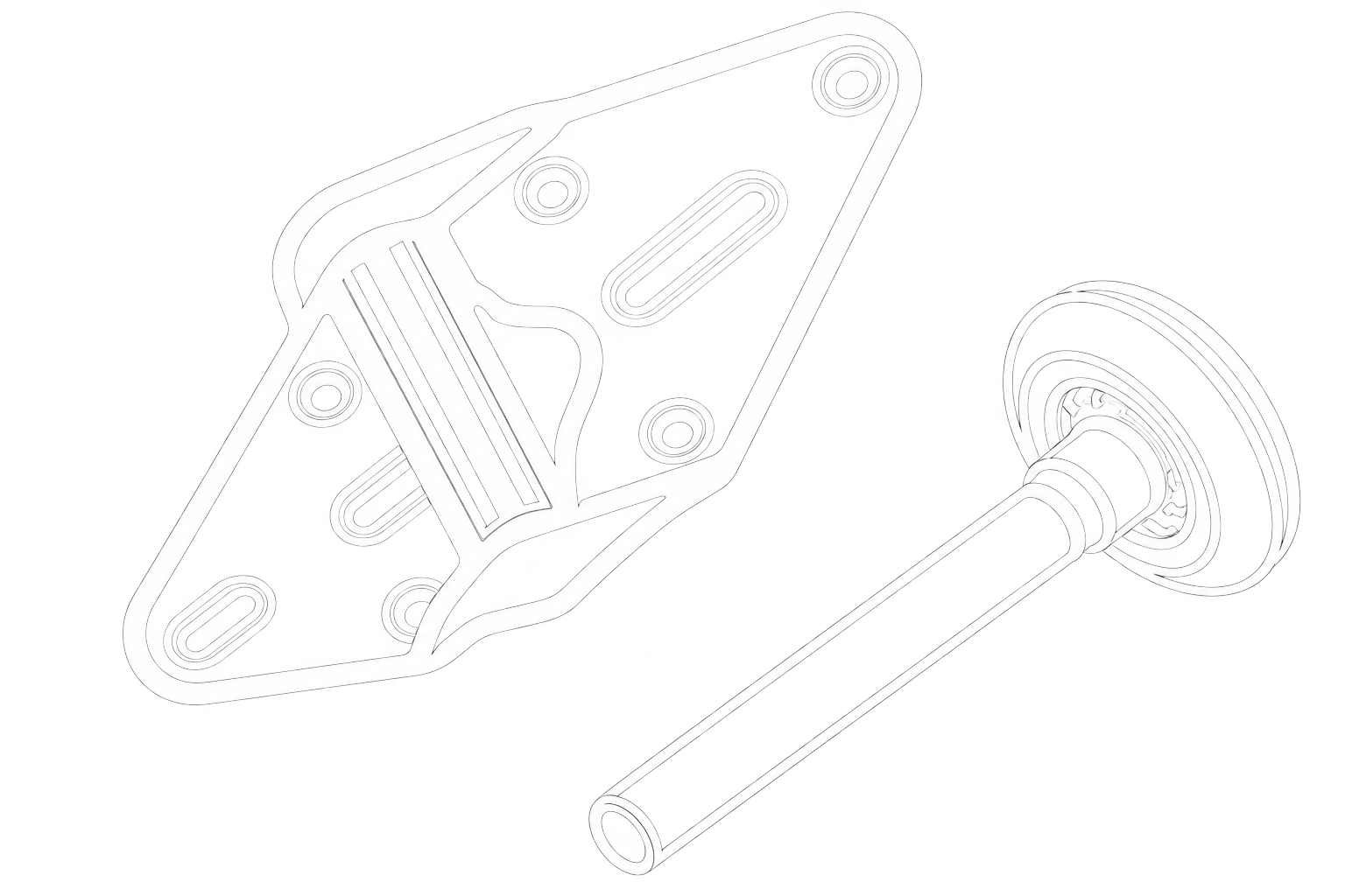 Door hardware hinge and roller