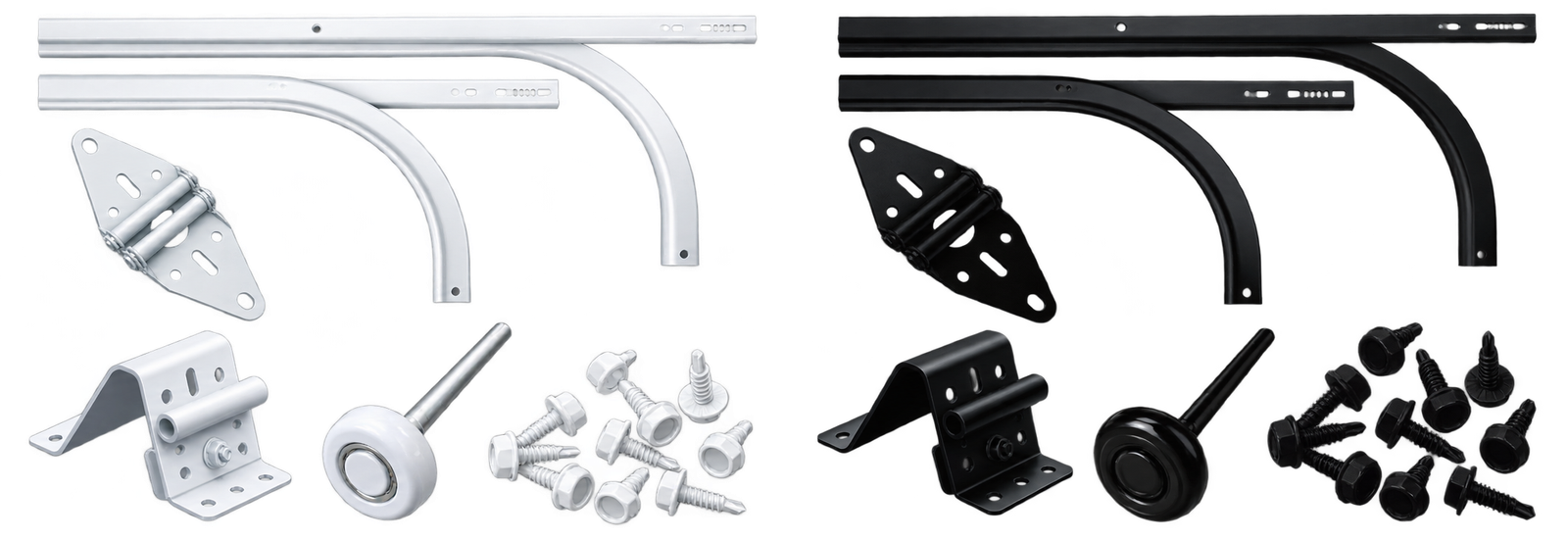 ClearVue Appearance Package — White and Black powder coated hardware set